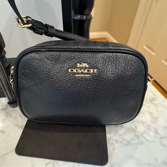 Coach - Mini Jamie Camera/Belt Bag - Black Pebbled Leather 2020- EUC - Picture 1 of 9